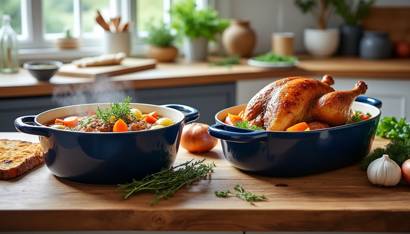 Cocotte ronde 28 cm ou ovale, quelle forme pour quels plats